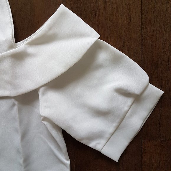 Classic & Best White Cold-Shoulder Dress, One Size - Picture 4 of 9